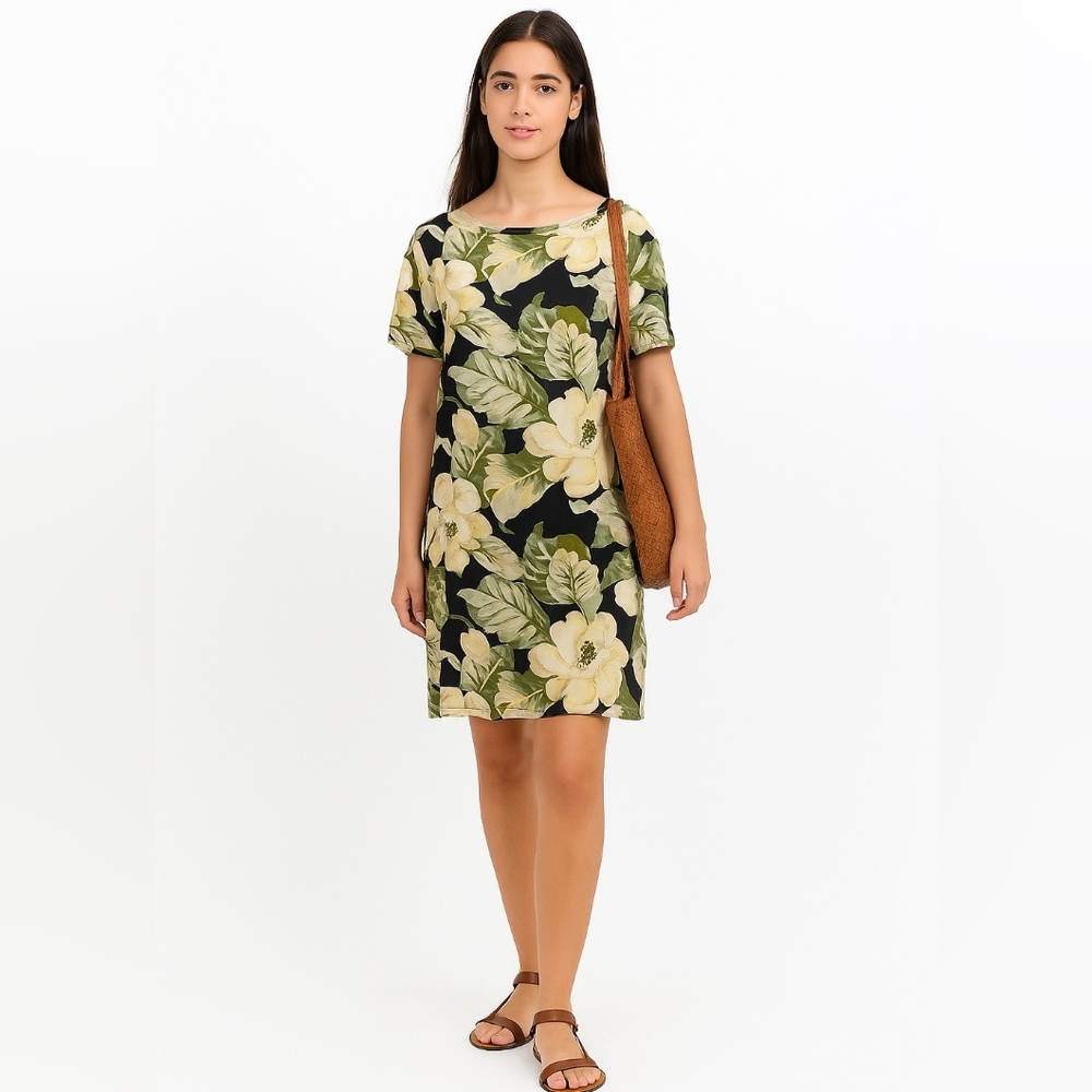 Tommy Bahama Organic Silk Floral Resort Summer Luxury Shift Dress - Women's